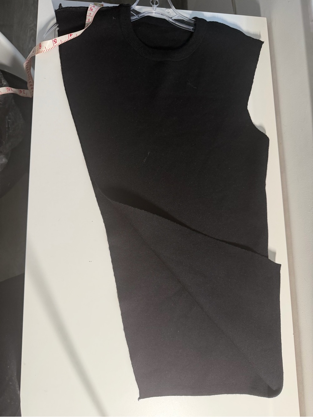 Black Asymmetrical Draped Open-Side Sleeveless Longline Tunic Vest 76 CM - Picture 4 of 8